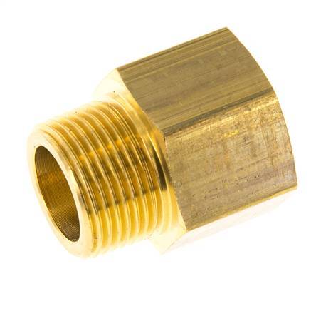 R 3/4'' x 3/4'' NPT M/F Messing Verloopring 16 Bar - Hydrauliek