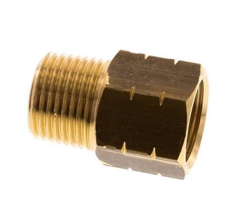 3/8'' NPT x G 3/8'' M/F Messing Verloopring 16 Bar - Hydrauliek