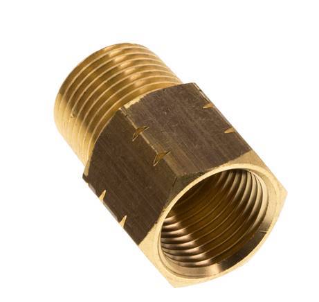 3/8'' NPT x G 3/8'' M/F Messing Verloopring 16 Bar - Hydrauliek