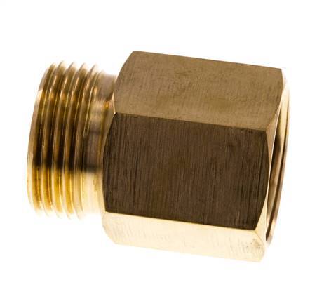 G 1'' x 1'' NPT M/F Messing Verloopring 16 Bar - Hydrauliek