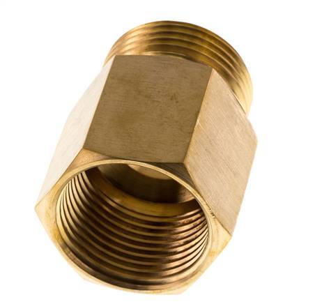 G 1'' x 1'' NPT M/F Messing Verloopring 16 Bar - Hydrauliek