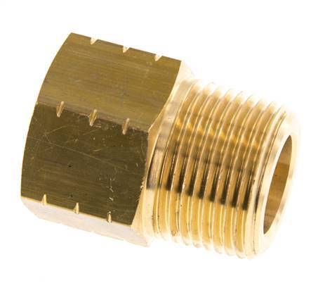 R 1'' x 1'' NPT M/F Messing Verloopring 16 Bar - Hydrauliek