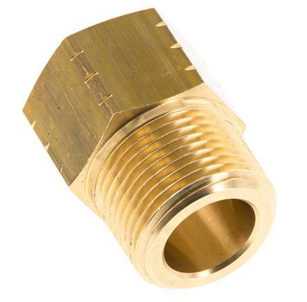 R 1'' x 1'' NPT M/F Messing Verloopring 16 Bar - Hydrauliek