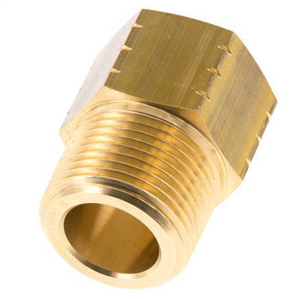 R 1'' x 1'' NPT M/F Messing Verloopring 16 Bar - Hydrauliek