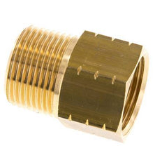 R 1'' x 1'' NPT M/F Messing Verloopring 16 Bar - Hydrauliek