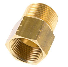 R 1'' x 1'' NPT M/F Messing Verloopring 16 Bar - Hydrauliek