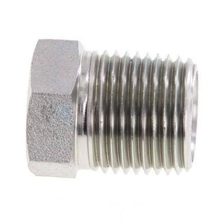 1/2'' NPT x 1/4'' NPT M/F Zinc plated Steel Reducing Ring 210 Bar - Hydraulic
