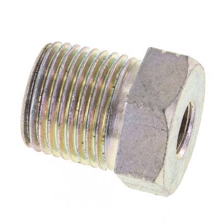 1/2'' NPT x 1/8'' NPT M/F Zinc plated Steel Reducing Ring 210 Bar - Hydraulic