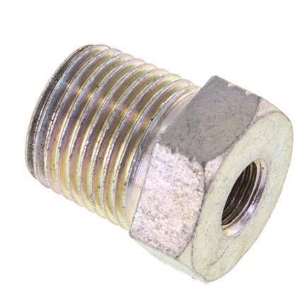 1/2'' NPT x 1/8'' NPT M/F Zinc plated Steel Reducing Ring 210 Bar - Hydraulic
