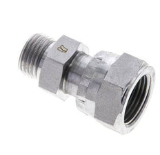 UN 13/16''-16 x UN 11/16''-16 M/F Zinc plated Steel Reducing Adapter ORFS 630 Bar - Hydraulic