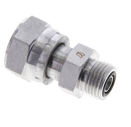 UN 13/16''-16 x UN 11/16''-16 M/F Zinc plated Steel Reducing Adapter ORFS 630 Bar - Hydraulic