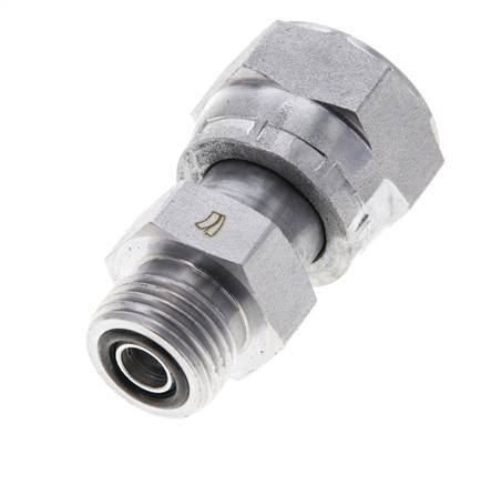 UN 13/16''-16 x UN 11/16''-16 F/M Verzinkt Stalen Neusstuk ORFS 630 Bar - Hydrauliek