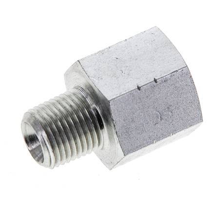 1/8'' NPT x 1/8'' NPT M/F Zinc plated Steel Extension 345 Bar - Hydraulic