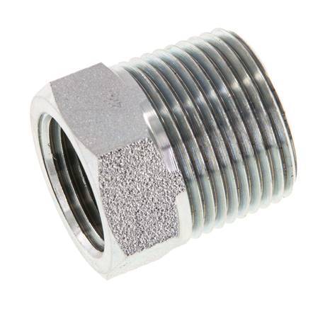 3/4'' NPT x 1/2'' NPT M/F Verzinkt Stalen Verloopring 170 Bar - Hydrauliek