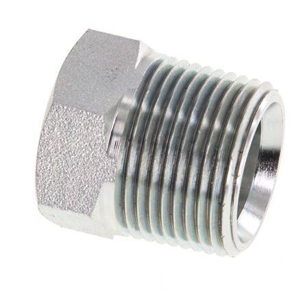 3/4'' NPT x 1/2'' NPT M/F Verzinkt Stalen Verloopring 170 Bar - Hydrauliek