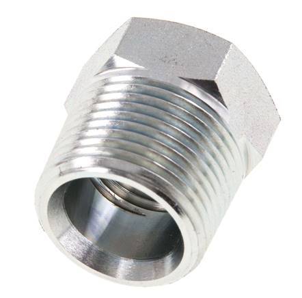 3/4'' NPT x 1/2'' NPT M/F Verzinkt Stalen Verloopring 170 Bar - Hydrauliek