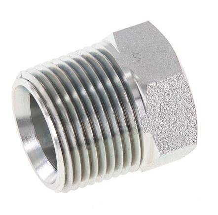 3/4'' NPT x 1/2'' NPT M/F Verzinkt Stalen Verloopring 170 Bar - Hydrauliek