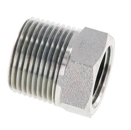 3/4'' NPT x 1/2'' NPT M/F Verzinkt Stalen Verloopring 170 Bar - Hydrauliek