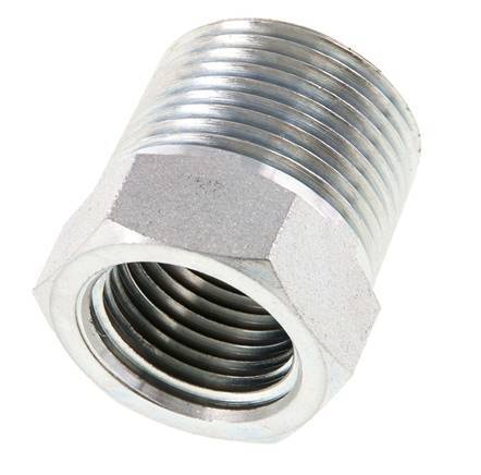 3/4'' NPT x 1/2'' NPT M/F Verzinkt Stalen Verloopring 170 Bar - Hydrauliek