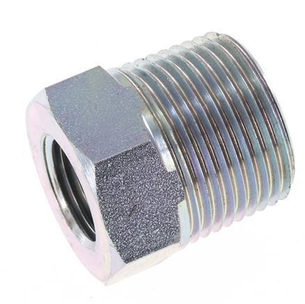 3/4'' NPT x 3/8'' NPT M/F Verzinkt Stalen Verloopring 170 Bar - Hydrauliek