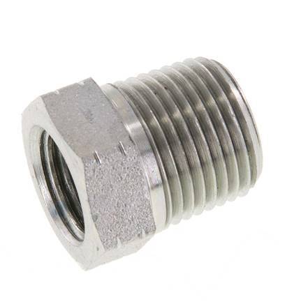 3/8'' NPT x 1/4'' NPT M/F Verzinkt Stalen Verloopring 210 Bar - Hydrauliek [2 Stuks]