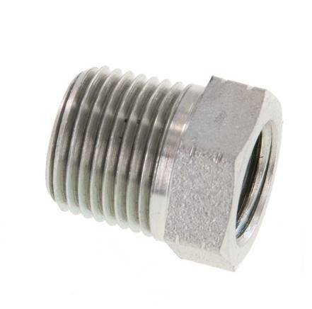 3/8'' NPT x 1/4'' NPT M/F Verzinkt Stalen Verloopring 210 Bar - Hydrauliek [2 Stuks]