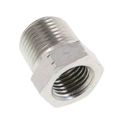 3/8'' NPT x 1/4'' NPT M/F Verzinkt Stalen Verloopring 210 Bar - Hydrauliek [2 Stuks]