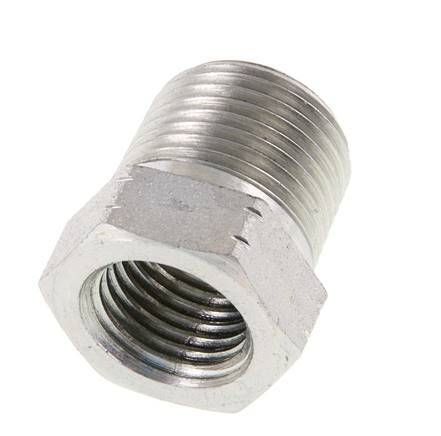 3/8'' NPT x 1/4'' NPT M/F Verzinkt Stalen Verloopring 210 Bar - Hydrauliek [2 Stuks]