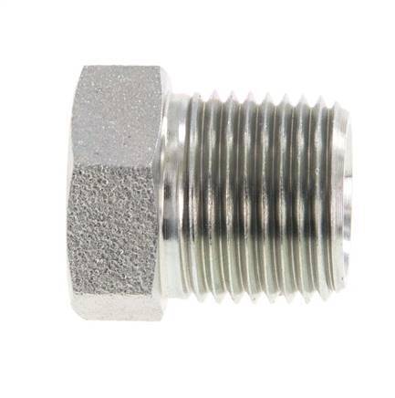 3/8'' NPT x 1/8'' NPT M/F Verzinkt Stalen Verloopring 210 Bar - Hydrauliek