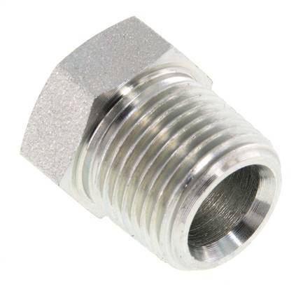 3/8'' NPT x 1/8'' NPT M/F Verzinkt Stalen Verloopring 210 Bar - Hydrauliek