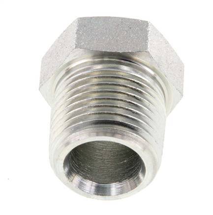 3/8'' NPT x 1/8'' NPT M/F Verzinkt Stalen Verloopring 210 Bar - Hydrauliek