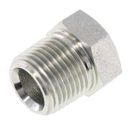 3/8'' NPT x 1/8'' NPT M/F Verzinkt Stalen Verloopring 210 Bar - Hydrauliek