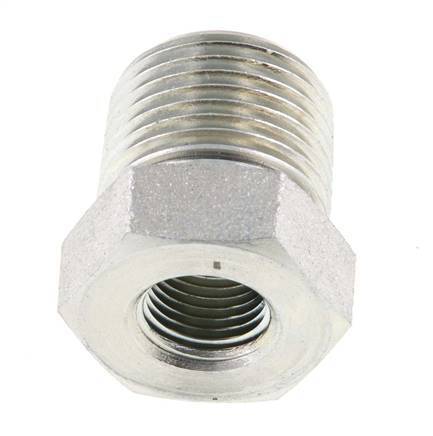 3/8'' NPT x 1/8'' NPT M/F Verzinkt Stalen Verloopring 210 Bar - Hydrauliek