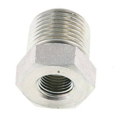 3/8'' NPT x 1/8'' NPT M/F Verzinkt Stalen Verloopring 210 Bar - Hydrauliek