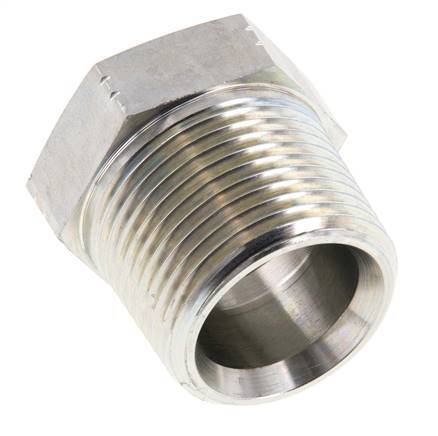 1'' NPT x 3/4'' NPT M/F Verzinkt Stalen Verloopring 140 Bar - Hydrauliek