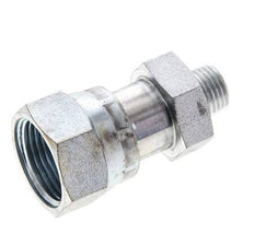 UNS 1''-14 x UNF 9/16''-18 F/M Zinc plated Steel Reducing Adapter ORFS 400 Bar - Hydraulic