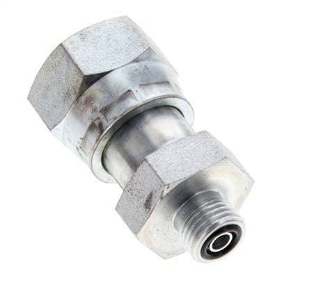 UNS 1''-14 x UNF 9/16''-18 F/M Verzinkt Stalen Neusstuk ORFS 400 Bar - Hydrauliek