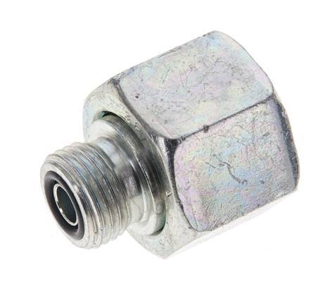 UNS 1''-14 x UN 11/16''-16 F/M Verzinkt Stalen Neusstuk ORFS 400 Bar - Hydrauliek