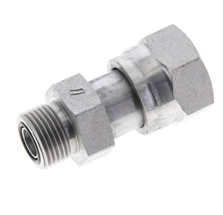 UNS 1''-14 x UN 13/16''-16 F/M Verzinkt Stalen Neusstuk ORFS 400 Bar - Hydrauliek