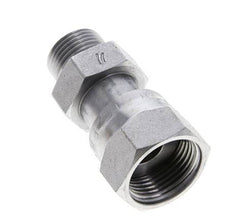 UNS 1''-14 x UN 13/16''-16 F/M Verzinkt Stalen Neusstuk ORFS 400 Bar - Hydrauliek