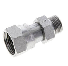 UNS 1''-14 x UN 13/16''-16 F/M Verzinkt Stalen Neusstuk ORFS 400 Bar - Hydrauliek