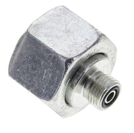 UN 1-3/16''-12 x UNF 9/16''-18 F/M Verzinkt Stalen Neusstuk ORFS 400 Bar - Hydrauliek