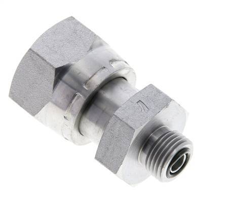 UN 1-3/16''-12 x UN 11/16''-16 F/M Verzinkt Stalen Neusstuk ORFS 400 Bar - Hydrauliek