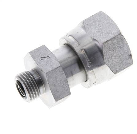 UN 1-3/16''-12 x UN 11/16''-16 F/M Verzinkt Stalen Neusstuk ORFS 400 Bar - Hydrauliek
