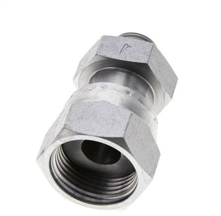 UN 1-3/16''-12 x UN 11/16''-16 F/M Verzinkt Stalen Neusstuk ORFS 400 Bar - Hydrauliek