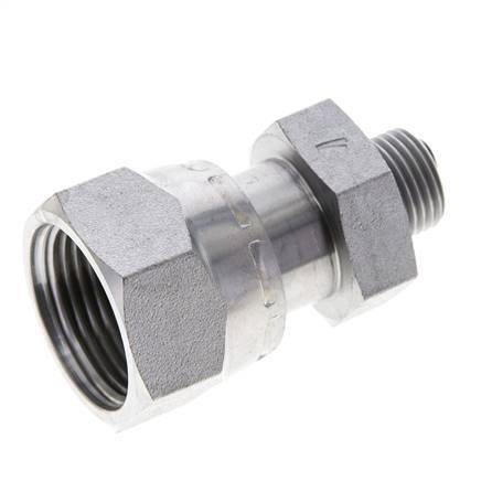 UN 1-3/16''-12 x UN 11/16''-16 F/M Verzinkt Stalen Neusstuk ORFS 400 Bar - Hydrauliek