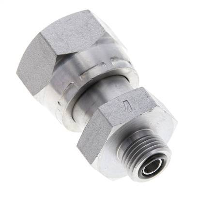 UN 1-3/16''-12 x UN 11/16''-16 F/M Verzinkt Stalen Neusstuk ORFS 400 Bar - Hydrauliek