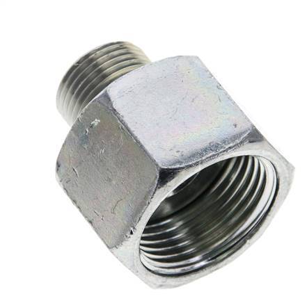 UN 1-3/16''-12 x UN 13/16''-16 F/M Verzinkt Stalen Neusstuk ORFS 400 Bar - Hydrauliek