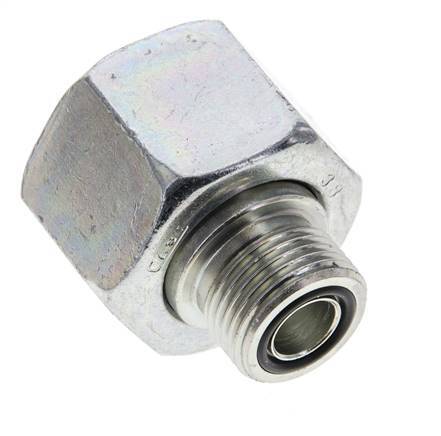 UN 1-3/16''-12 x UN 13/16''-16 F/M Verzinkt Stalen Neusstuk ORFS 400 Bar - Hydrauliek