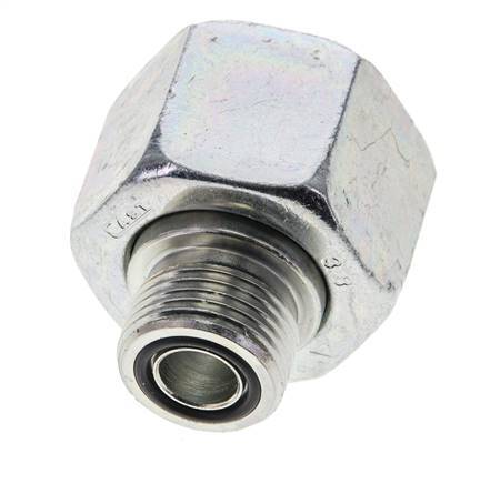 UN 1-3/16''-12 x UN 13/16''-16 F/M Verzinkt Stalen Neusstuk ORFS 400 Bar - Hydrauliek